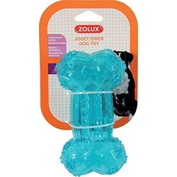 Zolux Toy TPR POP bones 14 cm, turquoise (Hundespielzeug), Hundespielzeug