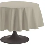 Coucke Tischdecke rund Uni Creme Baumwolle 235 cm