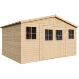 TIMBELA Gartenhaus 4,18 x 3,20 m Beige