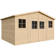 TIMBELA Gartenhaus 4,18 x 3,20 m Beige