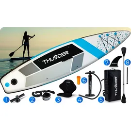 thunder® SUP Board THUNDER MARIS 320 x 75 x 15 cm Blau/Mehrfarbig