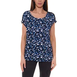 BOYSEN ́S Damen Shirtbluse luftiges Sommer-Shirt mit schlichtem Rücken 96935859 Blau - 36