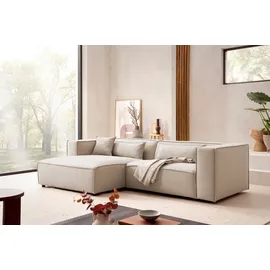 LeGer Home by Lena Gercke Eckcouch Cord 2-Sitzer Beige