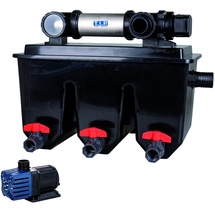 T.I.P. Profi Teichfilter-Set - Für 30000 l Teich, UV-C 24 W, Mehrkammersystem, MTS 30000 UV 24 INOX, 30288
