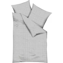 KAEPPEL Grid Kariert Grau 155 x 220 cm + 80 x 80 cm