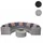 Mendler HWC-E17 Garten-Set Sitzgruppe grau/dunkelgrau/beige