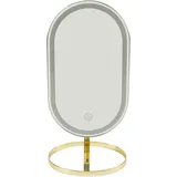 LED Standspiegel - gold