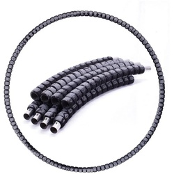 SHG Hula-Hoop-Reifen 8 teilig bis 94 cm, Edelstahlkern befüllbar 0,8 – 4 kg grau|schwarz