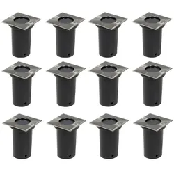 vidaXL Outdoor Bodenleuchten 12 Stk. Quadratisch