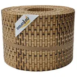 zaunzu Sichtschutzstreifen Rattan für Doppelstabmatten UV-beständig Stroh 10x 2,55m