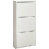 VEEHAUS Schuhregal, Metall Schuhschrank, hoher Schuhschrank mit Magnetabdeckung