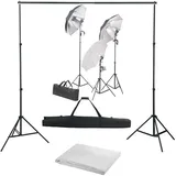 vidaXL Halle Studioleuchte Dauerlicht, Weiss, Silber