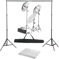 vidaXL Halle Studioleuchte Dauerlicht, Weiss, Silber