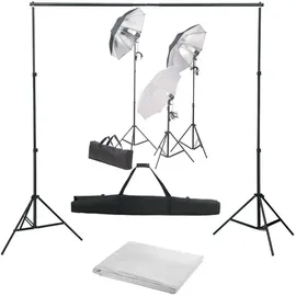 vidaXL Halle Studioleuchte Dauerlicht, Weiss, Silber