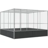 vidaXL Vogelkäfig Voliere Silbern 311 x 307 x 212 cm