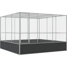 vidaXL Vogelkäfig Voliere Silbern 311 x 307 x 212 cm