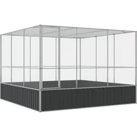 vidaXL Vogelkäfig Voliere Silbern 311 x 307 x 212 cm