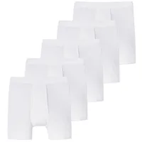 SCHIESSER Essentials Doppelripp Boxershorts weiß L 5er Pack
