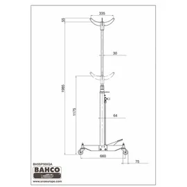 BAHCO Wagenheber Stahl/Gummi orange/schwarz 500 kg