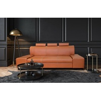 Echtleder Sofa Couch "London Extra" mit Kopfstützen 100% Leder Rindsleder