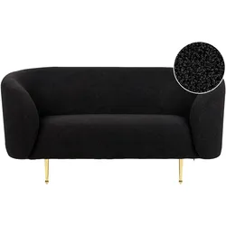 2-Sitzer Sofa Bouclé schwarz LOEN