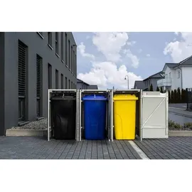 Hide Mülltonnenbox für 3 Tonnen 209 x 81 x 115 cm schwarz