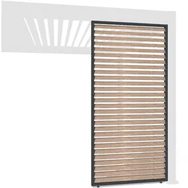 Weide Holzoptik Lamellenwand für Weide Pergola 1,23m in anthrazit