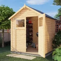 Alpholz Gerätehaus Alisha aus Fichten-Holz, Gartenhaus mit 14mm Wandstärke,