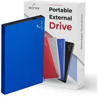 Storite 2,5 Zoll Ultra Slim tragbare Externe Festplatte USB 2.0 mit 1TB Speichererweiterung, HDD-Backup-Speicher, schnelle Datenübertragung, Festplatte, kompatibel mit MAC/Laptop/Desktop (blau)