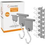 Preiswert & Gut Kederhaken Set 16 STK für Kederschiene 5-7 mm Grau/Silber