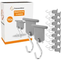Preiswert & Gut Kederhaken Set 16 STK für Kederschiene 5-7 mm Grau/Silber