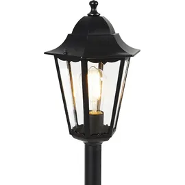 QAZQA Stehende Außenlaterne Aluminium 120 cm IP44 1-flammig schwarz