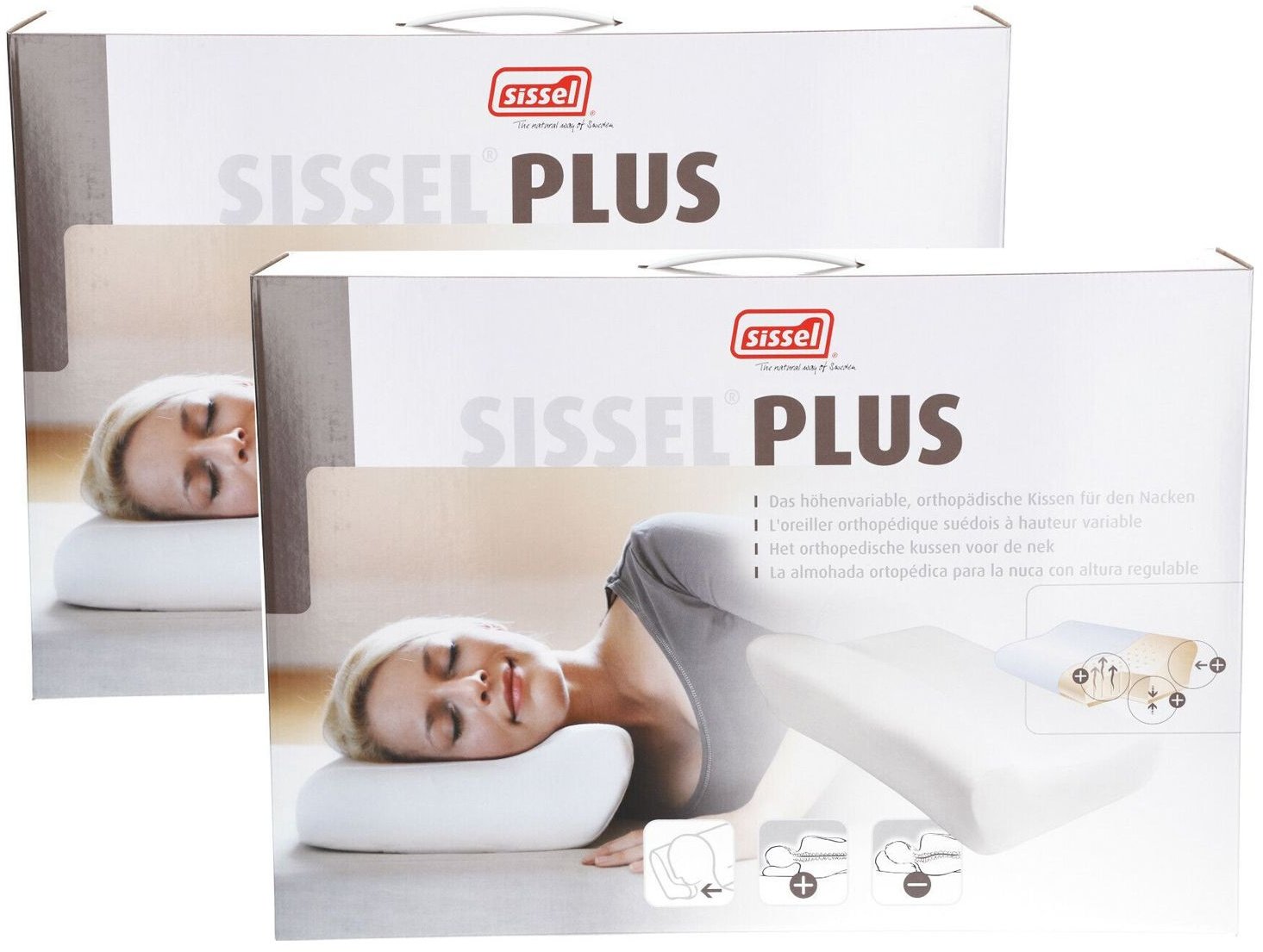 Sissel® Plus Oreiller Orthopédique + Taie Stretch 2x1 pc(s) set(s)
