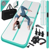 Kesser KESSER® Turnmatte Aufblasbar Airtrack Fitness-Matte Gymnastikmatte 3/4/5/6m inkl. Tragetasche , elektr. Luftpumpe Yogamatte, Tumbling Matten Trainingsmatte Sportmatte Yoga, Turn- & Fitness