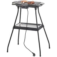 Rosenstein & Söhne Elektrischer 2in1-Stand- und Tischgrill mit Ablage-Tablett, 2.000 Watt