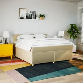 vidaXL Boxspringbett 180 x 200 cm Creme