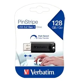 Verbatim Store 'n' Go PinStripe 128 GB schwarz USB 3.2 49319