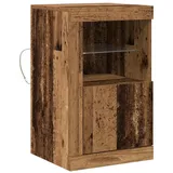 vidaXL Sideboard mit LED-Leuchten Altholz 41x37x67 cm
