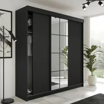 kier furniture Schiebetürenschrank Lamaro 200 x 205 x 59 cm Schwarz