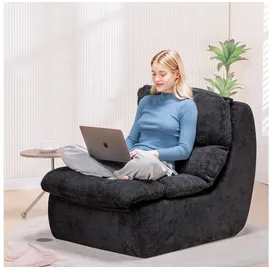 COMHOMA Relaxsessel Schaumstoff 0 x 0 x 0 cm Schwarz mit Kissen