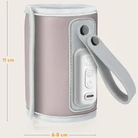 lionelo Thermup Go Tragbarer Multifunktional Sterilisator für Babyflaschen, Babykostwärmer und Warmhaltung, Rosa