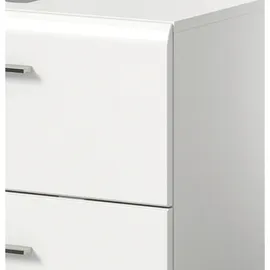 inn.furn Waschbeckenunterschrank in Weiß Hochglanz 60 cm Cover