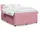 vidaXL Boxspringbett mit Matratze Rosa 140x200 cm Samt