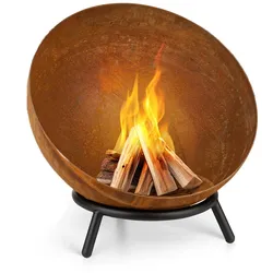 Blumfeldt Fireball Rust Feuerschale 60 cm Ø kippbare Rost-Finish Rost Rost