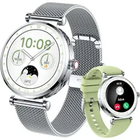 Matast S86 Smartwatch (3 cm, android ios), Elegante Damen-Smartwatch mit umfassender Gesundheitsüberwachung silberfarben
