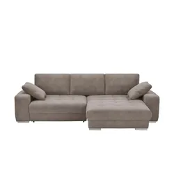 bobb Ecksofa  mit pflegeleichtem Bezugsstoff  Caro II ¦ braun ¦ Maße (cm): B: 305 H: 87 T: 202