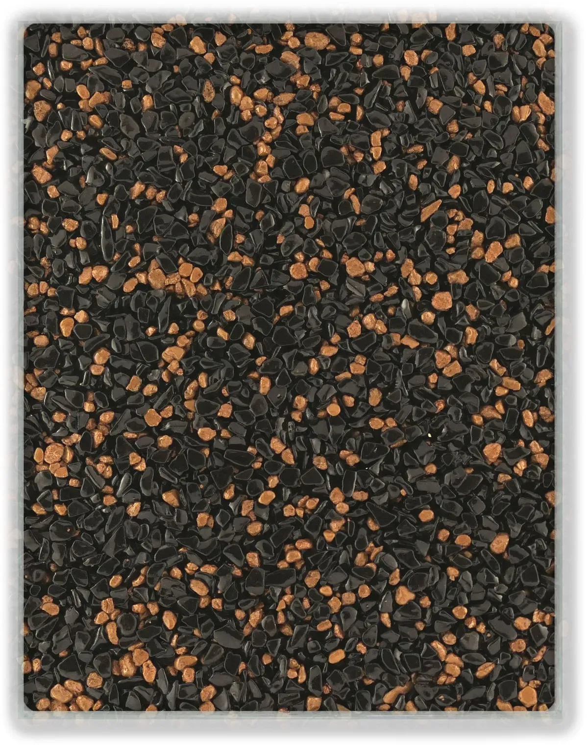 Terralith Farbmuster Metallic Steinteppich -metallic mix 401-, Körnung: mittel (4-6 mm)