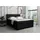 Deine Möbel 24 Boxspringbett, Schwarz, Holz, Holzwerkstoff, Textil, H3 + H4, 160x200 cm, Schlafzimmer, Betten, Boxspringbetten