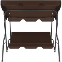 vidaXL Hollywoodschaukel 3-Sitzer kaffeebraun