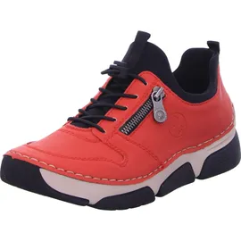 Rieker Sneaker Low Rot/Schwarz Damen 38